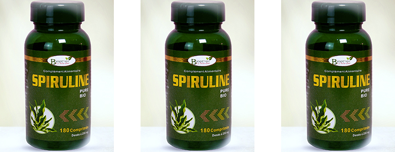 Box of 180 tablets of Spirulina